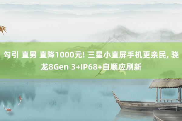 勾引 直男 直降1000元! 三星小直屏手机更亲民， 骁龙8Gen 3+IP68+自顺应刷新