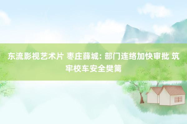 东流影视艺术片 枣庄薛城: 部门连络加快审批 筑牢校车安全樊篱